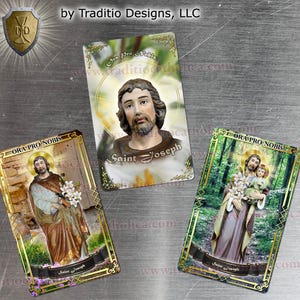 Saint St. Joseph custom refrigerator magnets. Saint Joseph statue Art