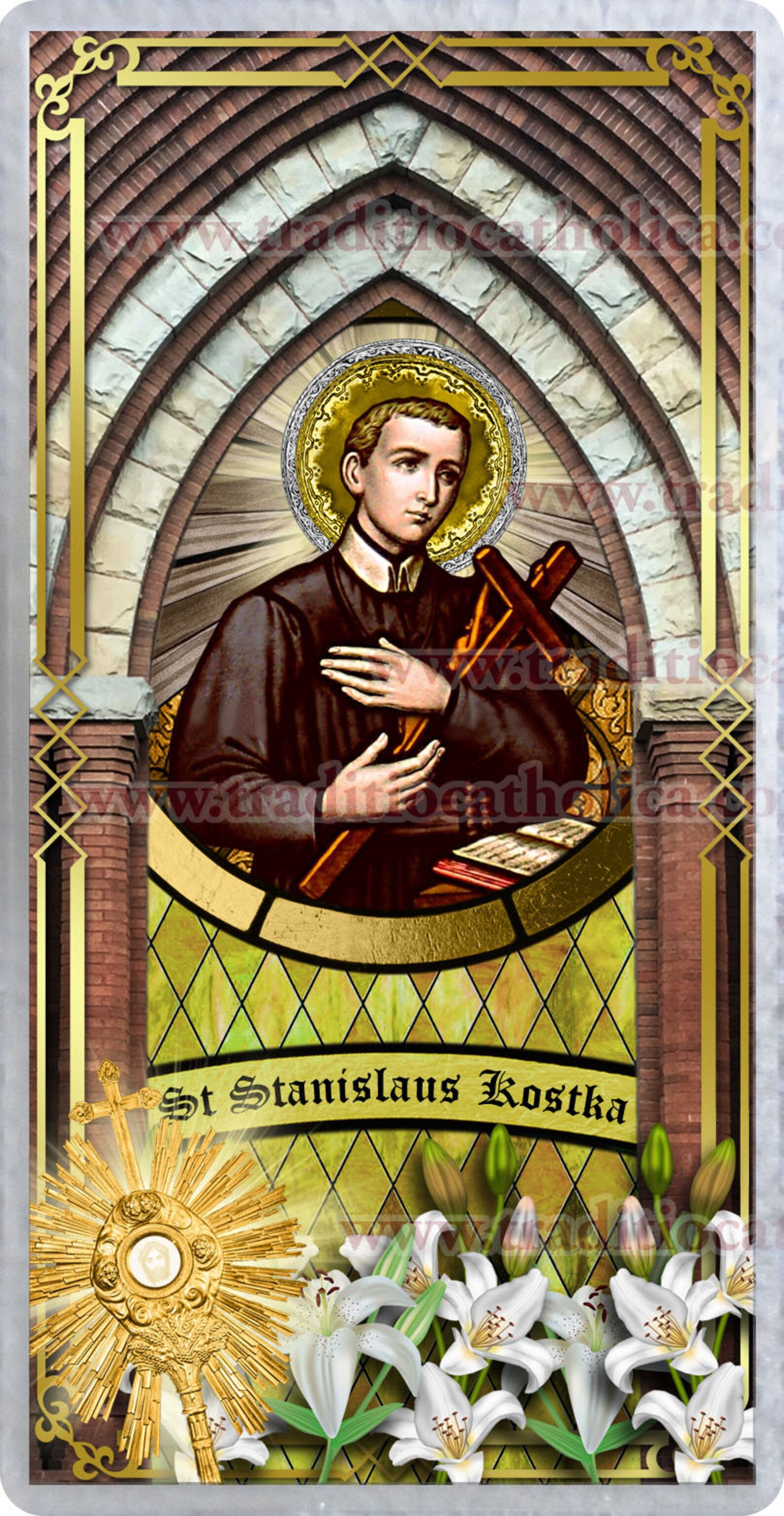 Saint Stanislaus Kostka patron of broken bones and bone Etsy