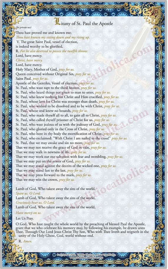 List Of The Apostle Paul's Prayers