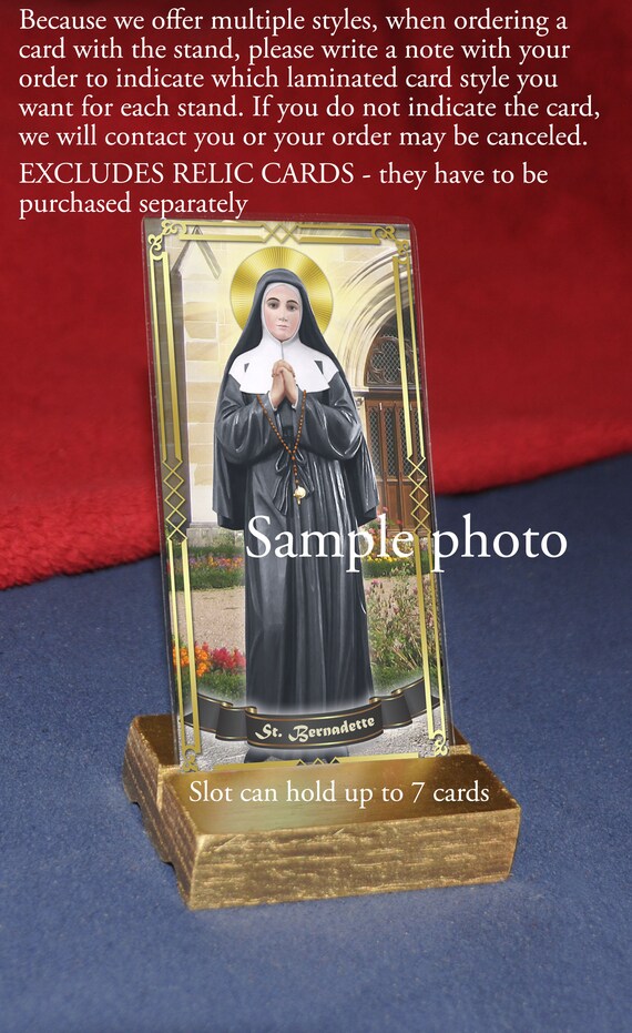 Saint Catherine of Sweden Stained Glass and Statue Art Laminated