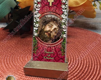 Passion Christi katholische heilige Gebetskarte. Jesus Heilige Karte
