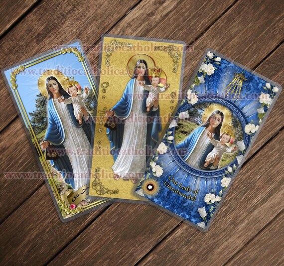 20er Set Laminierte Katholische Gebetskarten – Unsere Liebe Frau Von Fatima, Für Andacht & Geschenk