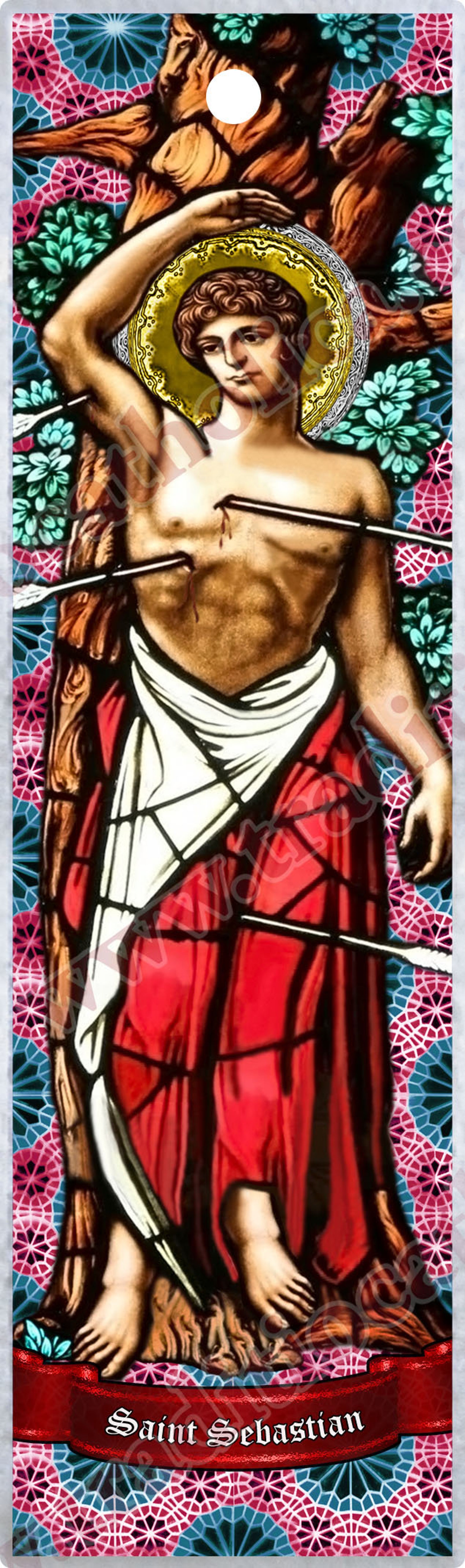 Saint St Sebastian patron of soldiers and athletes CLEAR | Etsy