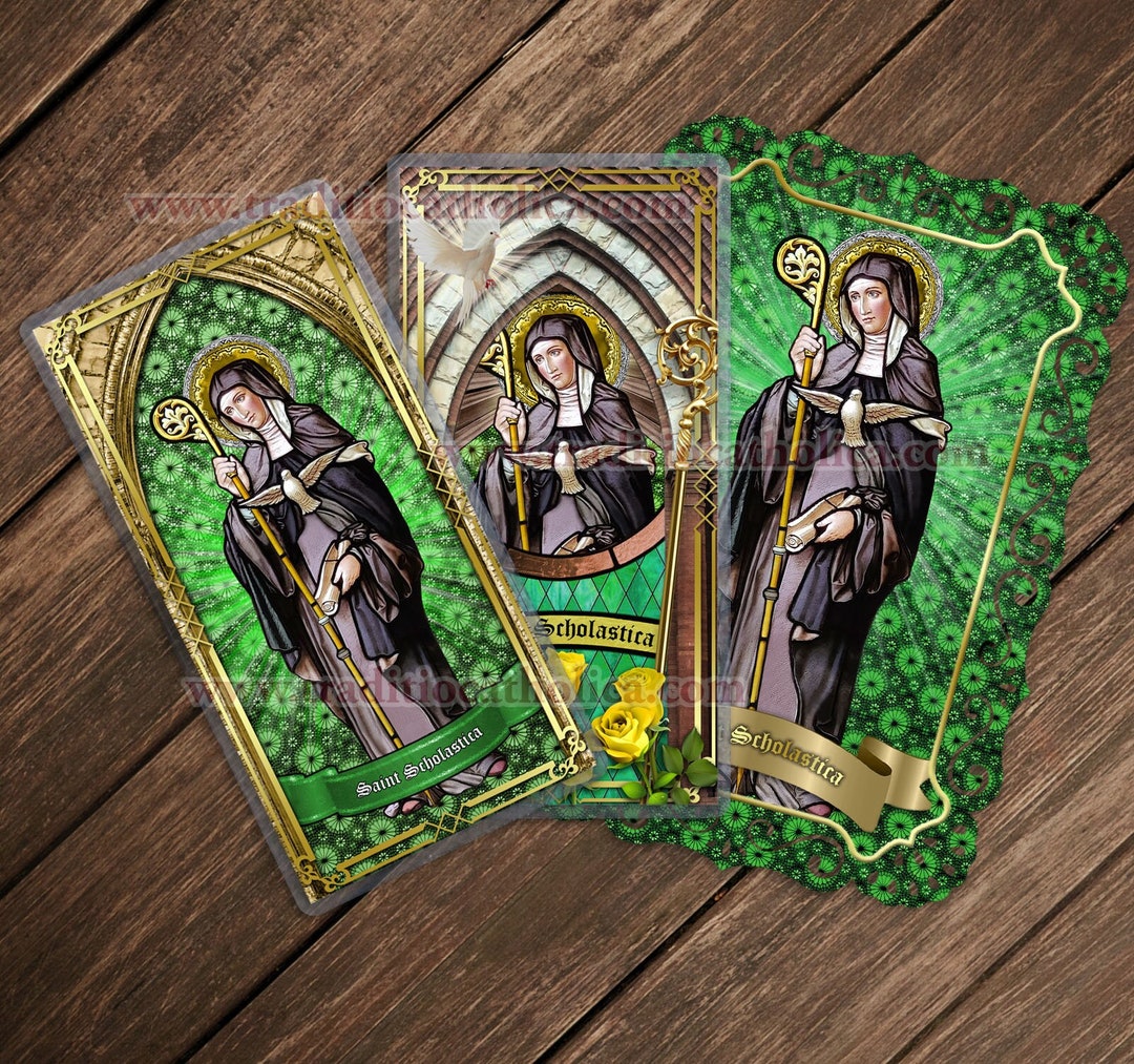 Note Card - St. Scholastica by J. Lonneman – trinitystores