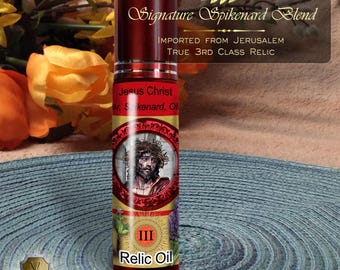 Jesus Christ Relic Anointing Oil | Touched to 20+ Relics of His Life & Passion  | Oil or Card Set | Skin Safe, Devotional Gift