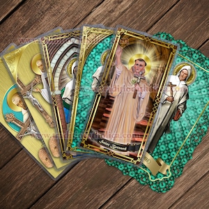 St. Bernard of Clairvaux, doctor of the Church - Stained Glass, Icon and statue art Holy Prayer cards. Intercession prayers.