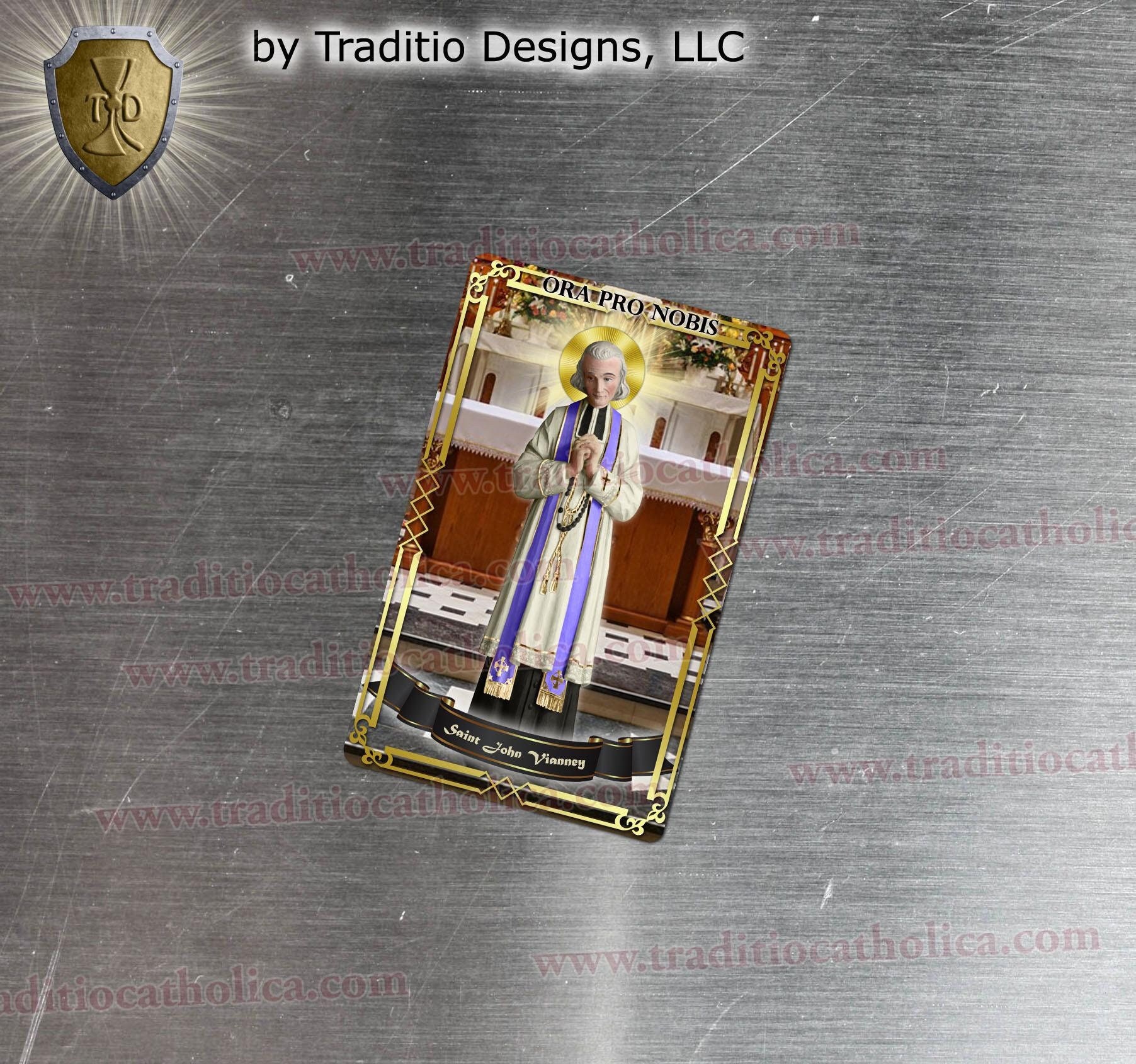 Saint John Vianney custom refrigerator magnet. Saint John Vianney statue Art