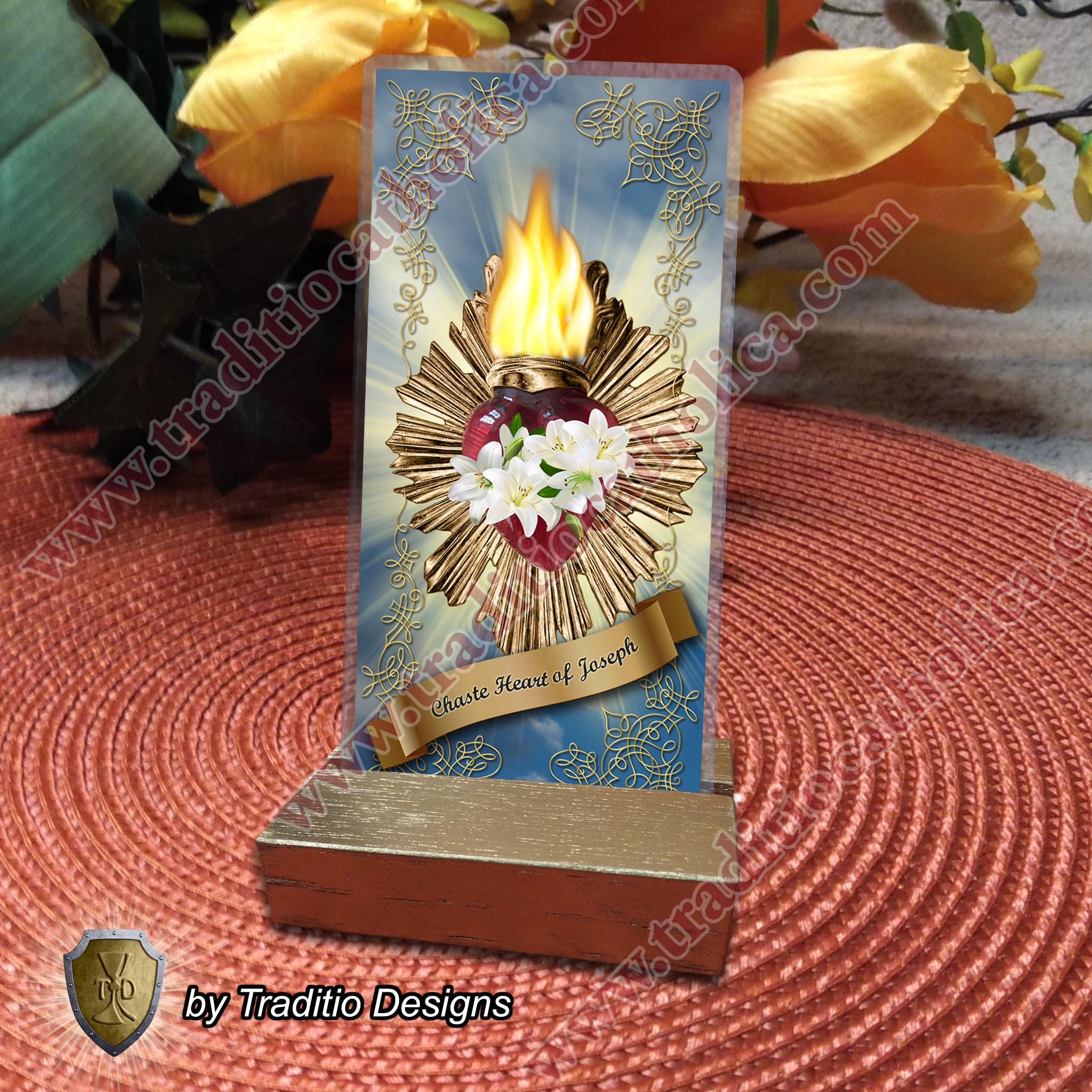 Most Chaste and Pure Heart of Joseph Sculpture and Stained Glass