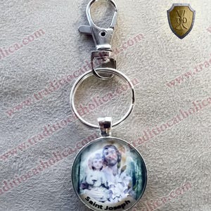 Saint Joseph - two-sided high quality keychain. Most Chaste Heart of St. Joseph