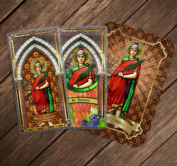 St. Scholastica Wood Icon & Holy Card GIFT SET, Catholic Patron Saint  invoked against storms