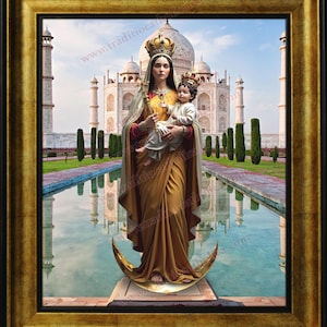 Our Lady of Good Health handcrafted framed prints. various sizes.