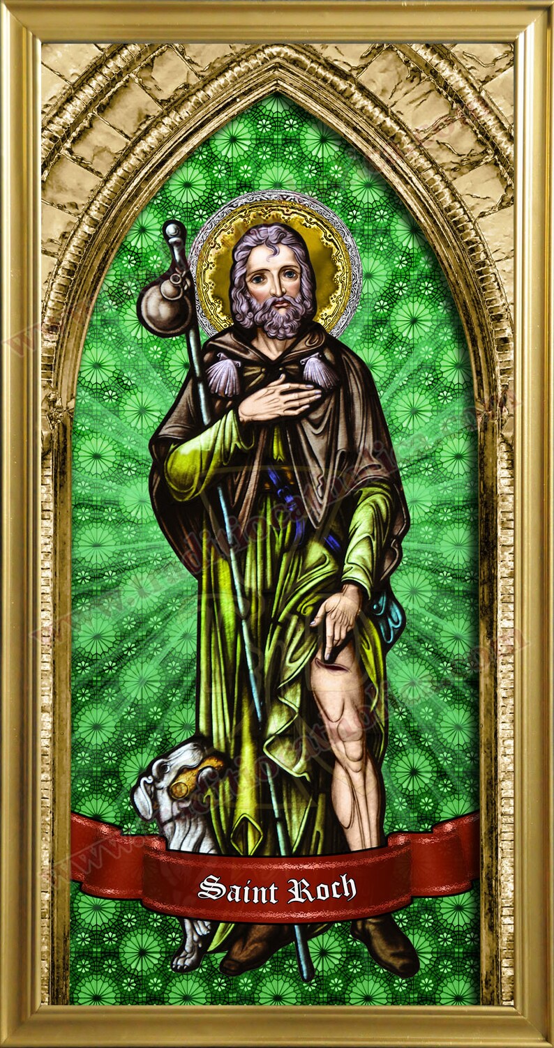 Saint Roch rocco Patron Saint of Pandemics and Knee Etsy