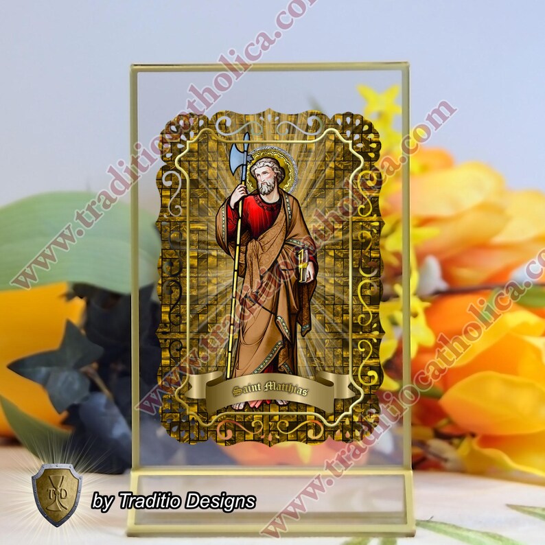 Saint Matthias the Apostle Catholic Holy Prayer Cards. St. Matthias ...
