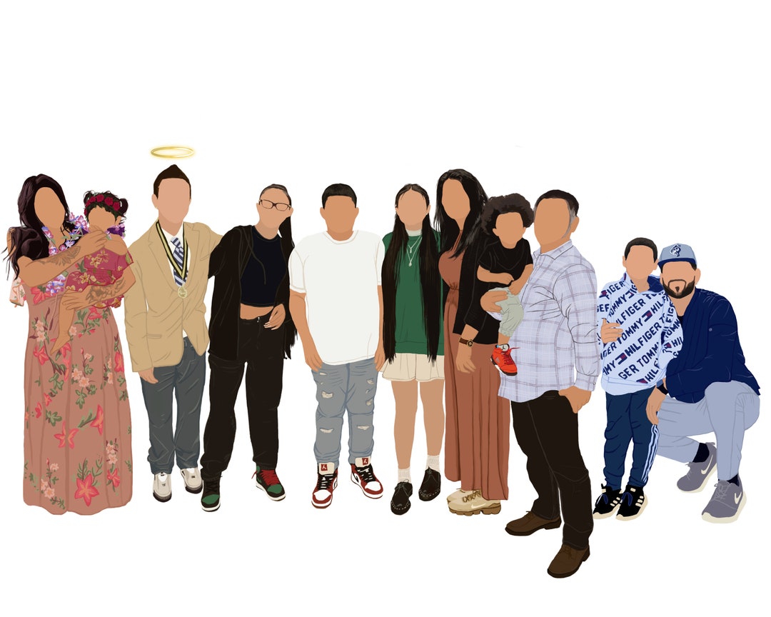 11 People Custom Graduation Memorial Faceless Portrait Photo Merge ...