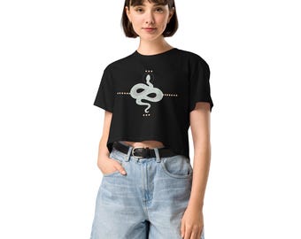 Sacred Serpent Crop Top | Snake Shirt