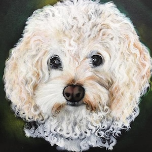 Custom Pet Portrait/ Acrylic Paints/ Hand Painted/ Photo Gallery