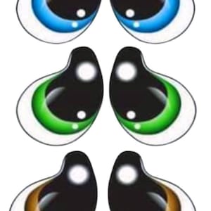 Adhesive Resin Doll Eyes - Style 020 - Perfect for Clay, Felt, Fabric, Plastic, Ceramic, EVA, Paper, Plaster and other Crafters