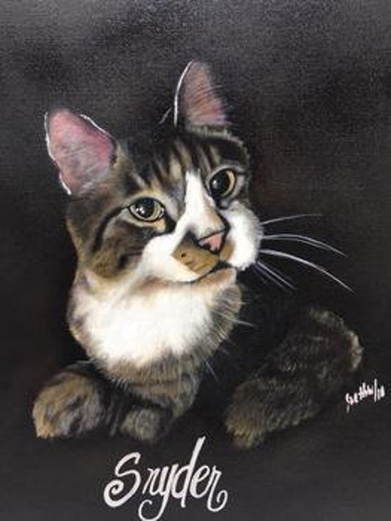 Custom Pet Portrait/ Acrylic Paints/ Hand Painted/ Photo Gallery