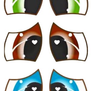 Adhesive Resin Doll Eyes - Style 015 - Perfect for Clay, Felt, Fabric, Plastic, Ceramic, EVA, Paper, Plaster and other Crafters