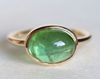 Green tourmaline candy ring, tourmaline ring, Candy ring, tourmaline engagement ring, Oval shape, Green tourmaline ring, tourmaline ring