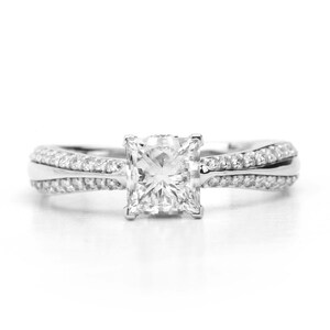 GIA Certified Diamond Solitaire Ring | 0.5 Carat Natural Princess Cut Diamond | Engagement Proposal Ring in 18k Solid Gold
