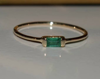 Natural emerald ring | Etsy