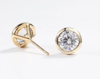 2 Carat Lab Grown Diamond Stud Earrings | Solid Gold