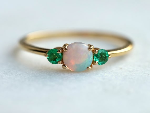 Lustre Opal Ring | Black Finch Jewellery, Melbourne