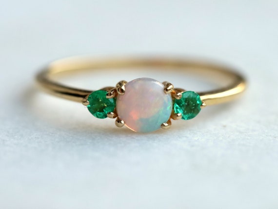 Lustre Opal Ring | Black Finch Jewellery, Melbourne