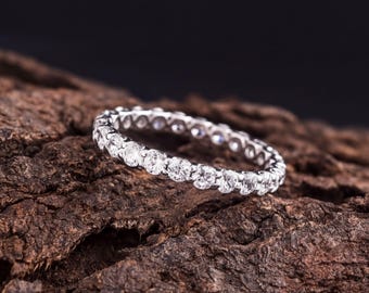 IGI-certifierad diamantalliansring | Vigselring i 14 karat massivt guld