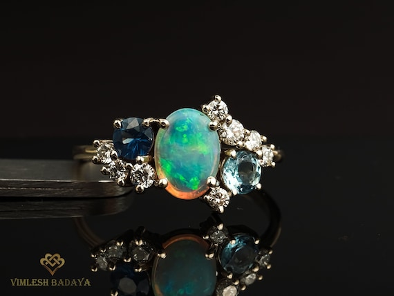 Aquamarine and opal best sale jewelry