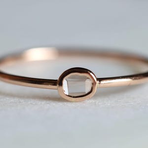 Rose Cut Diamond Polki Ring - Solid Gold Stacking Jewelry