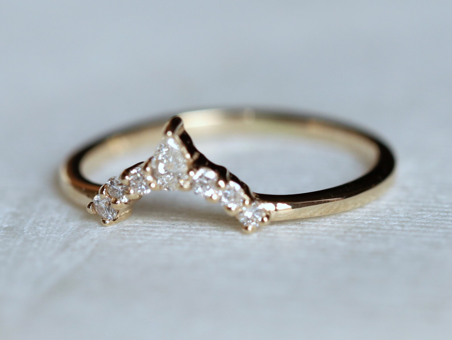 Curved Wedding Band Diamond Wedding Band Diamond Wedding Etsy