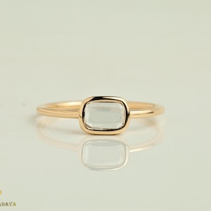 Rose Cut Diamond Stacking Ring, Anniversary Promise Gift