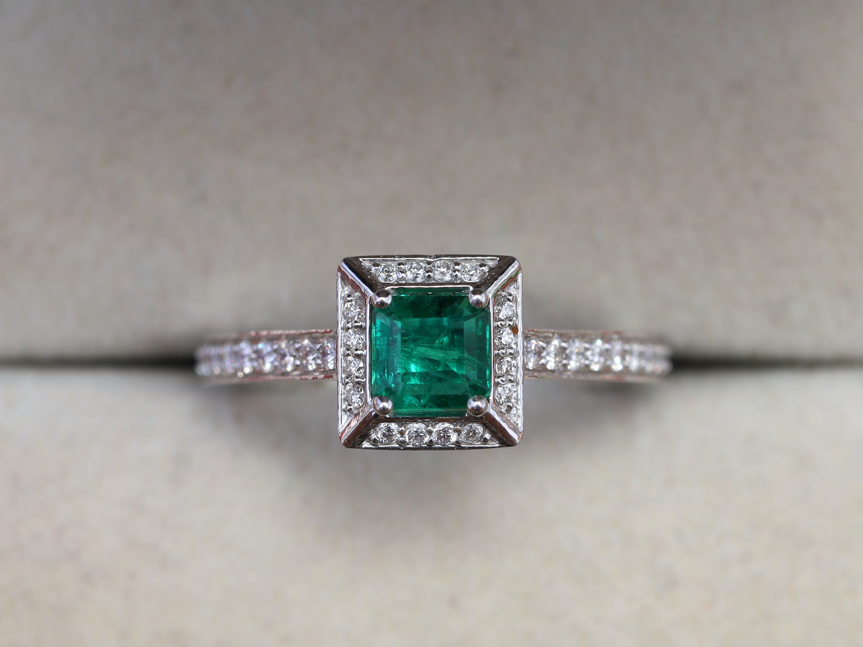 Emerald Engagement Ring Verlobungsring Half Carat Emerald - Etsy