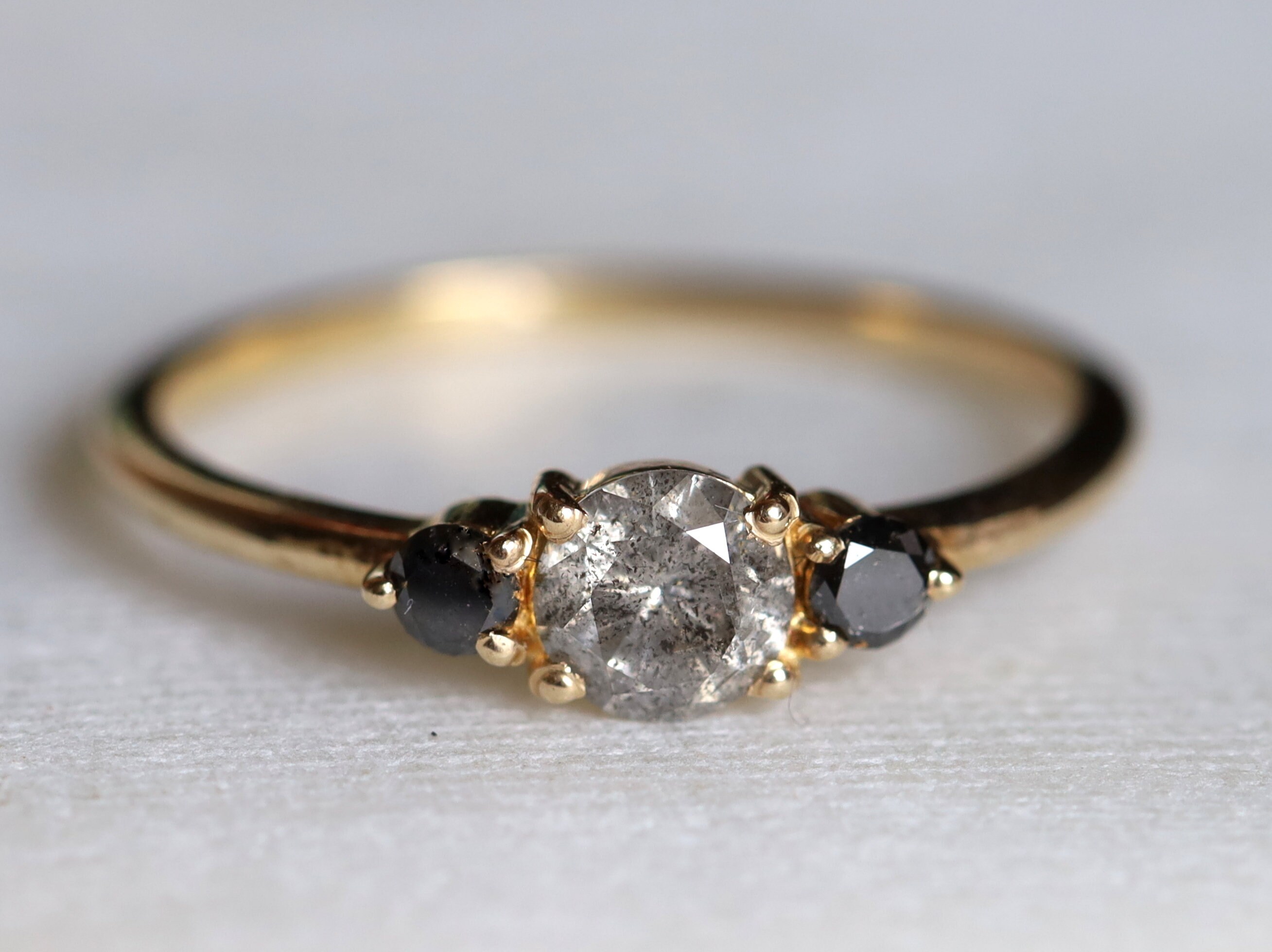 Grey diamond engagement ring clearance