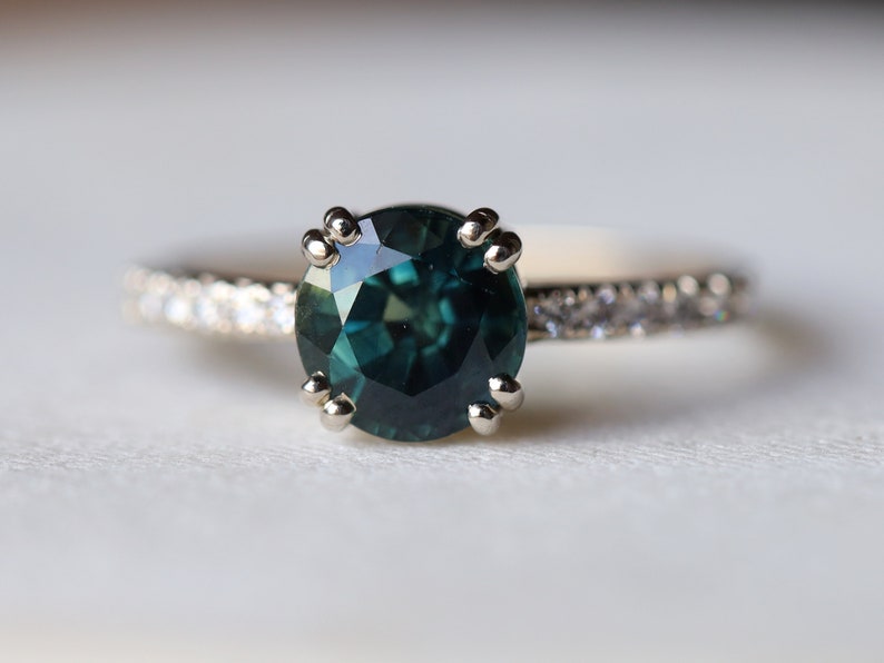 blue sapphire loose sapphire teal sapphire parti sapphire Natural Australian sapphire peacock sapphire sapphire engagement ring