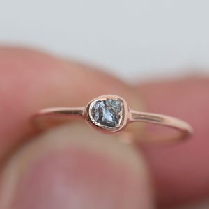 Raw Diamond Engagement Ring | Natural Rough Diamond Gold Ring | Raw Gemstone Wedding Ring | Unique Raw Stone Diamond Ring