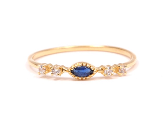 Sapphire and diamond stackable ring online