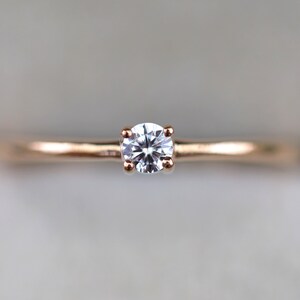 Diamond Stacking Ring, Gold Diamond Ring, Dainty Minimalist Stacking Ring, Everyday Stacking Diamond Ring, Elegant Jewelry Gift