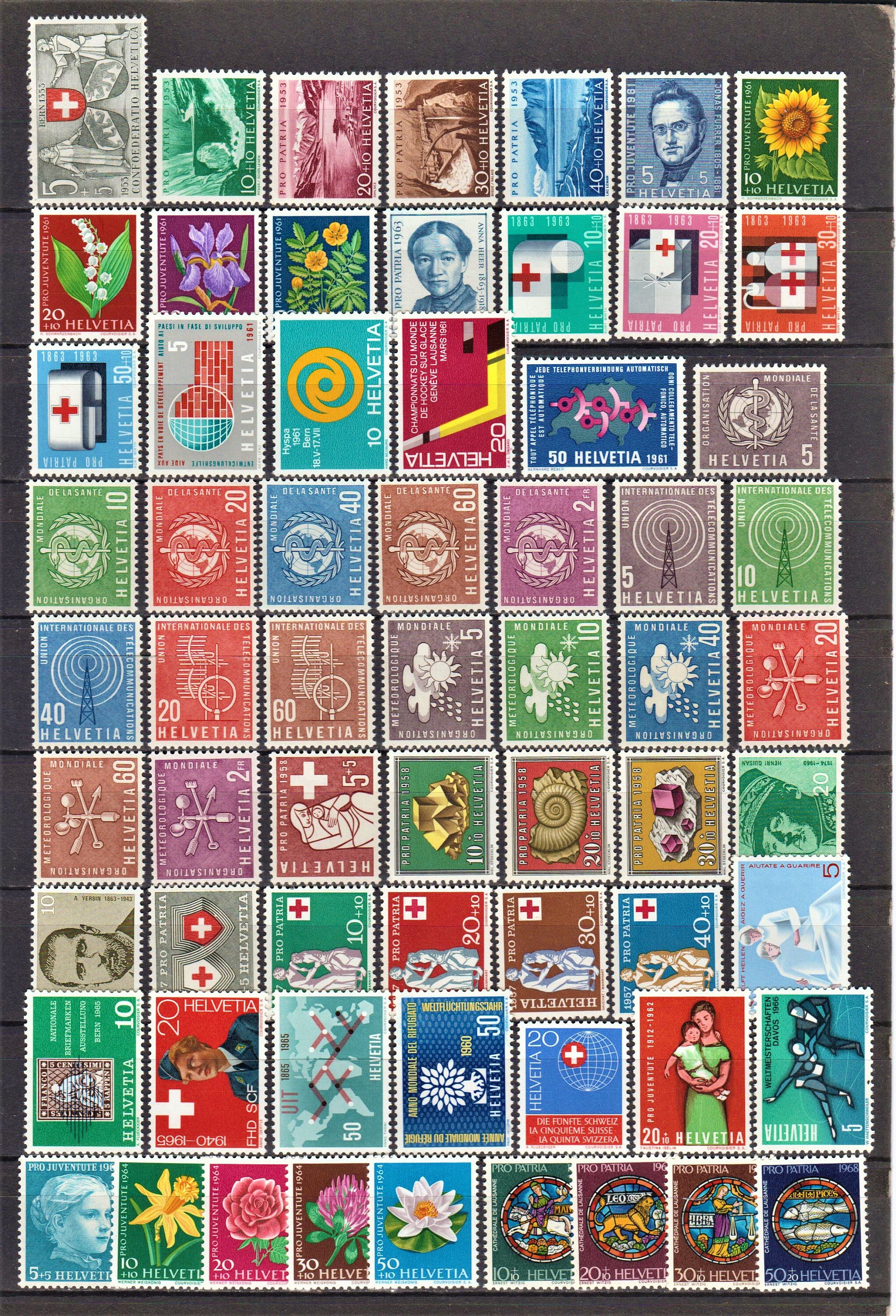 Switzerland vintage stamps 1960s unused. 279a Etsy