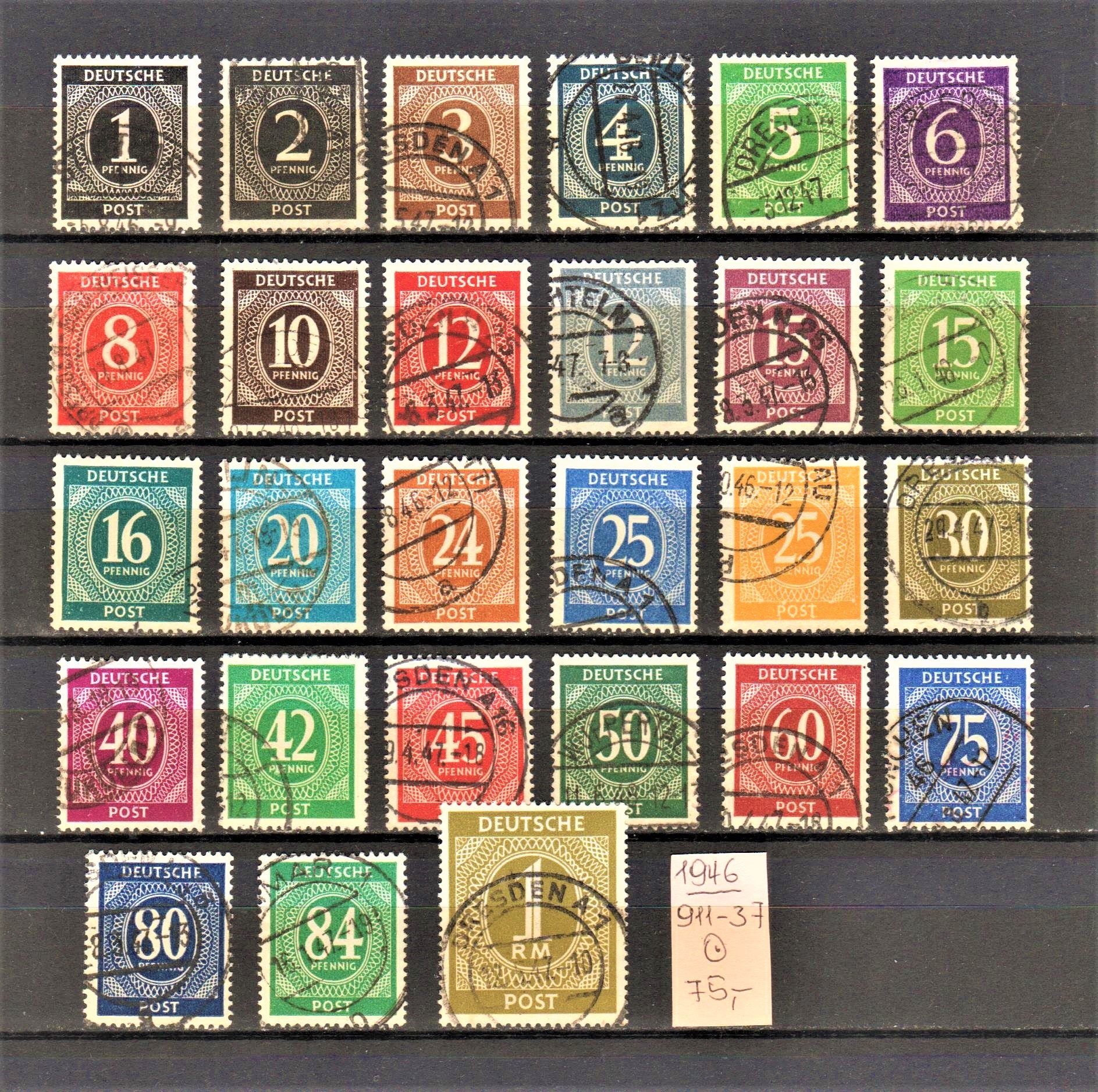 Germany vintage stamps 1946 complete set used. 192a Etsy
