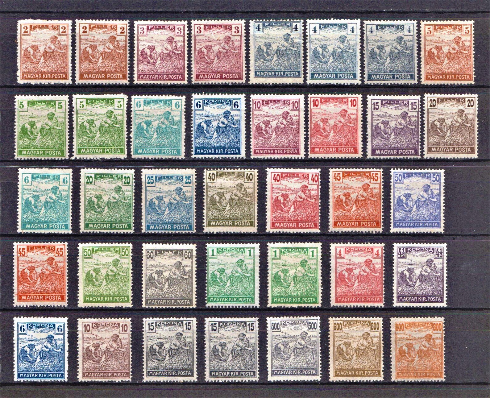 Hungary definitives stamps from years 1916 1920 unused. Etsy