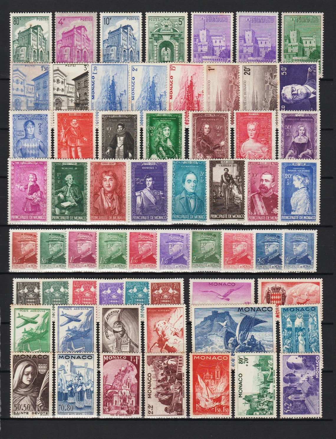 Monaco vintage stamps 1940 1944 unused. 272a | Etsy