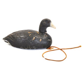 Vintage COOT Decoy Foam Body Plastic Rotating Head
