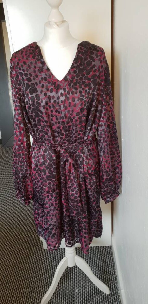 Ossie clark size 18 dress, vintage, retro style,el