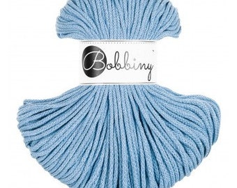 Bobbiny Perfect Blue 3mm, 100m, cotton, macrame cord, cotton rope, chunky yarn