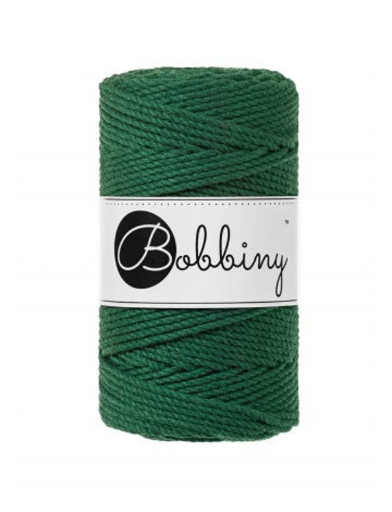 Bobbiny Pine Green 3mm 100m Macrame Rope, 3ply Cord - Etsy