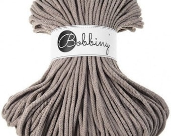 Bobbiny Coffee 5mm, 100m, cotton, macrame cord, cotton rope, chunky yarn