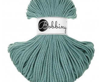 Bobbiny Duck Egg Blue 3mm, 100m, cotton, macrame cord, cotton rope, chunky yarn